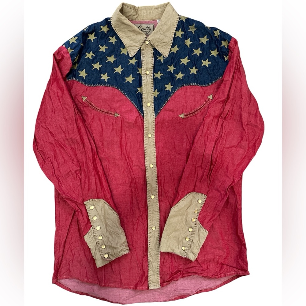 Medium Men’s Scully Patriotic Western Snap Shirt